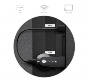 Chromecast, para ver pelís del móvil en la tele por wifi. Clic en la imágen
