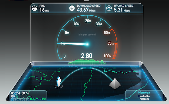 El mejor test de velocidad adsl, fibra y wifi para Movistar, vodafone, jazztel, orange en 2017