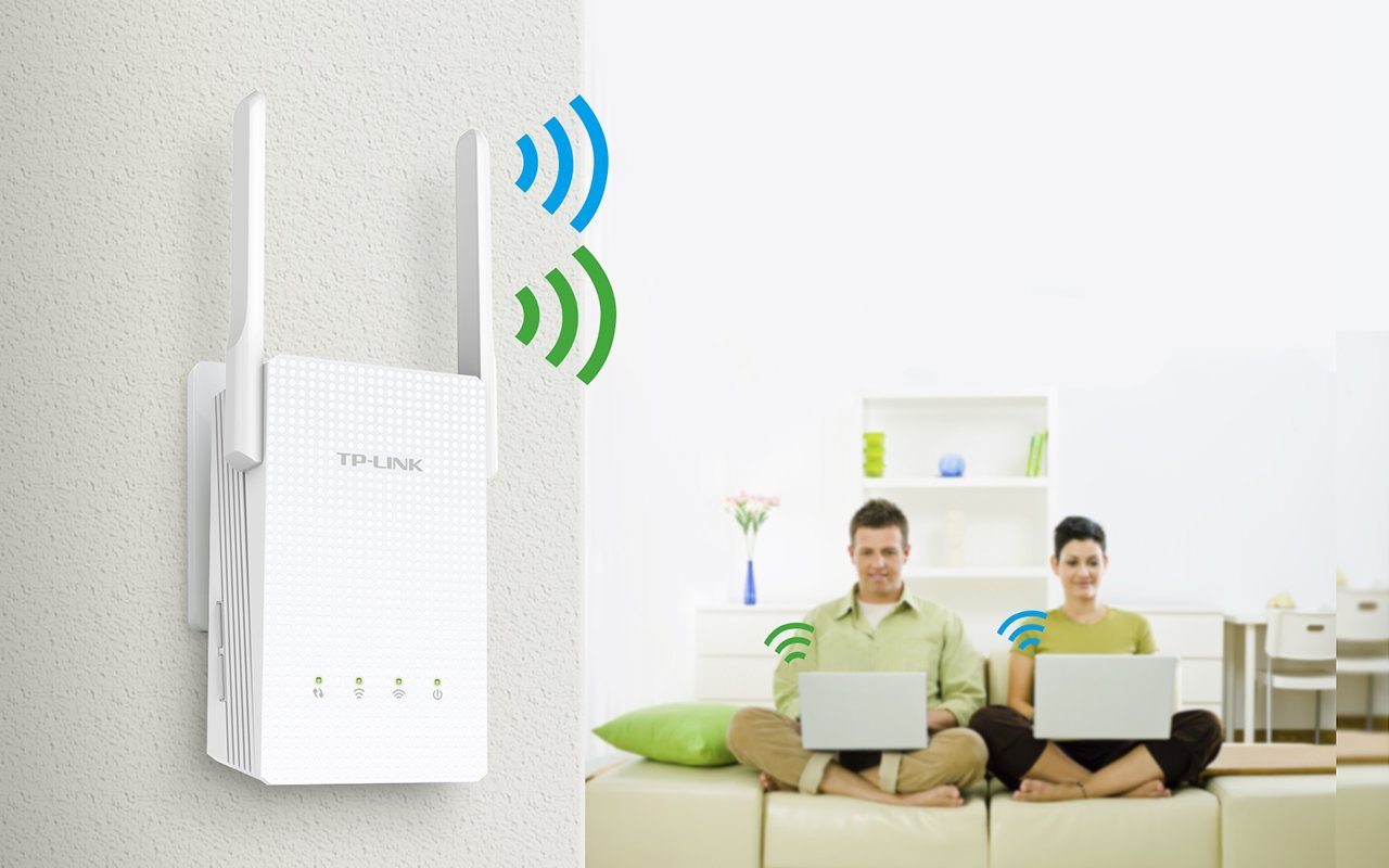 Amplificador wifi AC TP-Link RE210, con antenas externas, banda dual, extender la red en casa y oficina