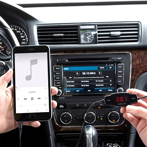 Como conectar el móvil Android o iPhone a cualquier radio de coche, adaptador fm inalámbrico Dodocool, compatible con todas las marcas