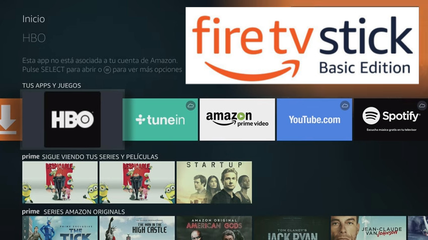 Instalar HBO, Kodi, Movistar+ y apps de Android en Amazon Fire TV Stick, apps no oficiales